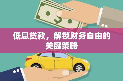田阳低息贷款，解锁财务自由的关键策略