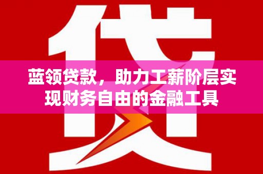 田阳蓝领贷款，助力工薪阶层实现财务自由的金融工具