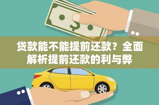田阳贷款能不能提前还款？全面解析提前还款的利与弊